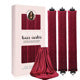 4-Piece Heat-Free Hair Curlers for All Hair Types, Flexible Curling Rollers with Hook, Gentle No Heat Hair Care, red