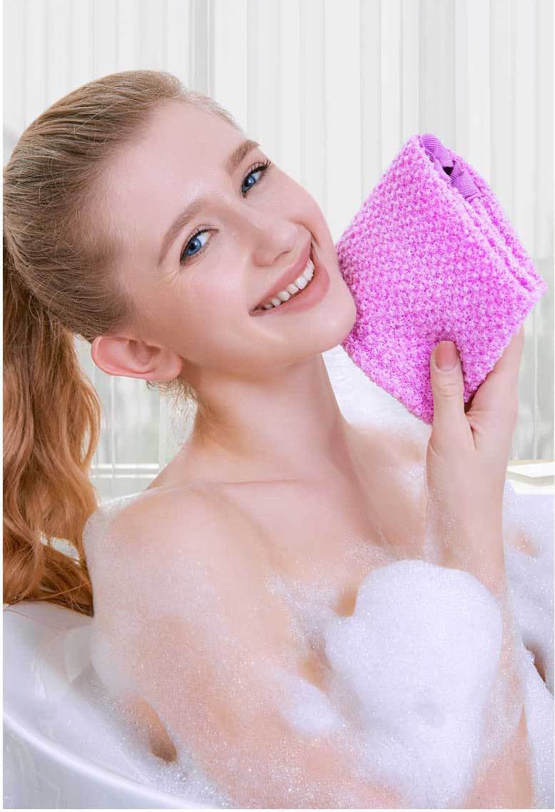 Exfoliating Body Scrub & Back Scrub for Shower, Deep Cleansing, Easy Assembly, Smooth Washing