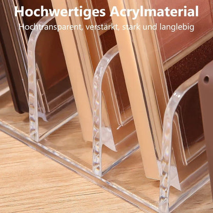 2-Pack Acrylic Makeup Organizer with 7 Compartments for Eyeshadow, 17×8.5×4cm, Perfect for Vanity and Dressing Tables