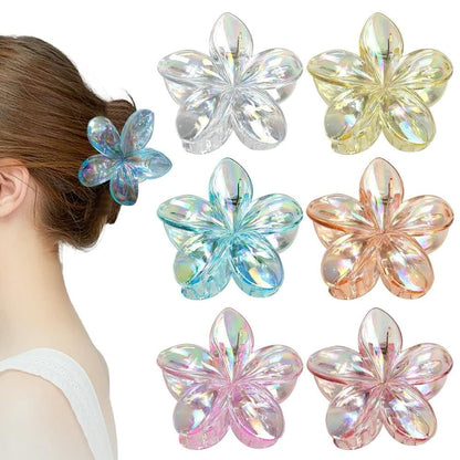 6-Pack Non-Slip Flower Hair Clips, with Flowers
