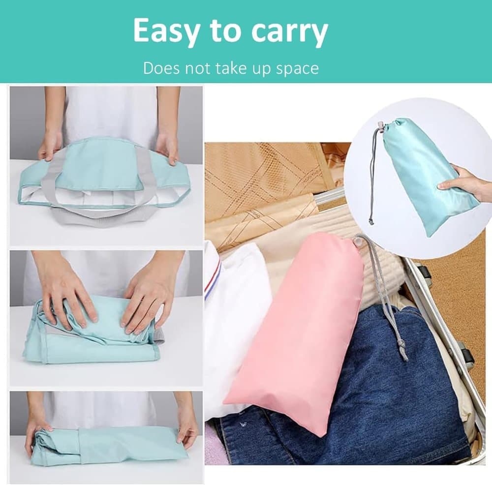 Foldable Foot Bath Tub 30x36cm, Gray, Portable for Home Travel Camping Outdoor Use, Spa and Care