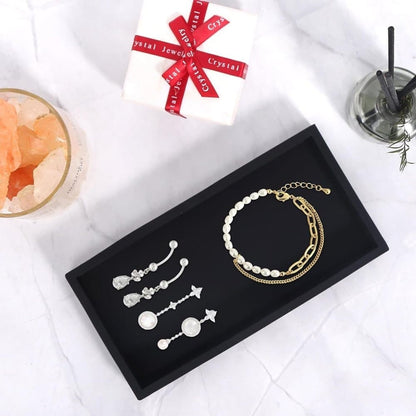 White Silicone Storage Tray for Makeup and Small Items, 20 cm x 10 cm