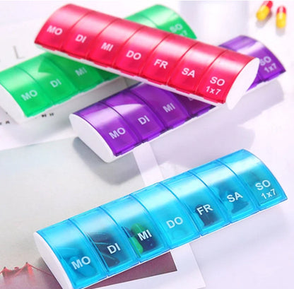 Pill box | Pill box | Medicine box | Pill Box | 7 days | 1 week | Purple