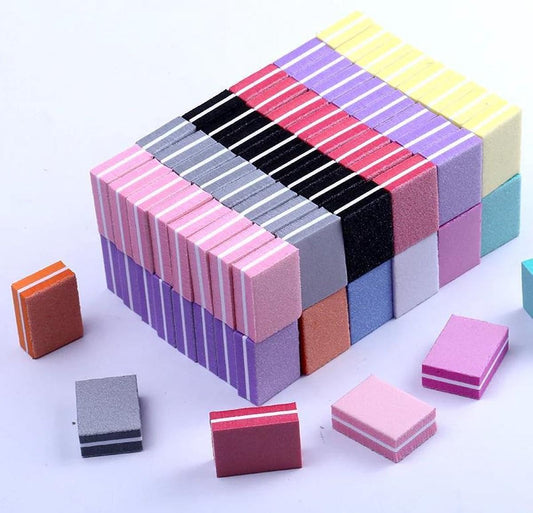Colorful double-sided nail buffer blocks, mini file set