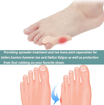 Silicone Toe Corrector Little Toe | Toe Spreader | Little Toe Protector | 1 Pair | Beige
