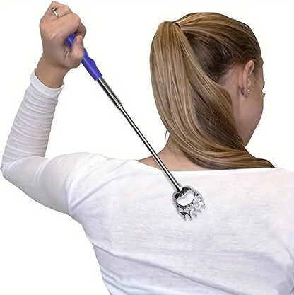 Extendable Back Scratcher Bear's Claw | Adjustable Back Scratcher | Massage Scratcher | Telescopic Back Scratcher | Anti-Itch | Up to 53 CM | Stainless Steel | Green
