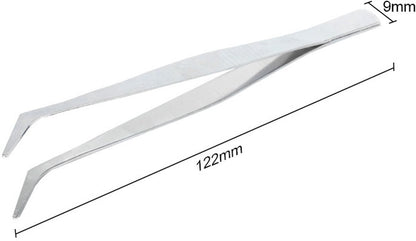 Set of 4 Tweezers | Precision Tweezers | Tweezer Set | Multiuse Tweezers | For Beauty, Nail Art, etc. | Stainless Steel