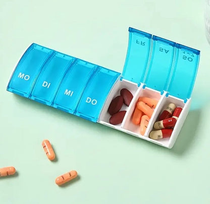 Pill Box | Pill Box | Medicine Box | Pill Box | 7 Days | 1 Week | Monday to Sunday | Green