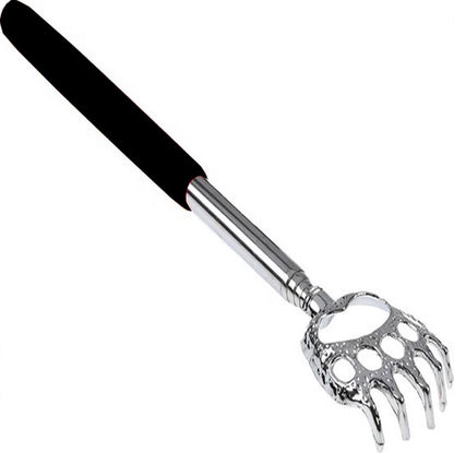 Extendable Back Scratcher Bear Claw | Adjustable Back Scratcher | Massage Scratcher | Telescopic Back Scratcher | Anti-Itch | Up to 53 CM | Stainless Steel | Black