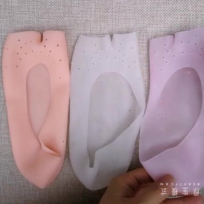 Silicone gel socks | Heel protectors | Heel insoles | Heel cushions | Heel socks | 1 pair | White