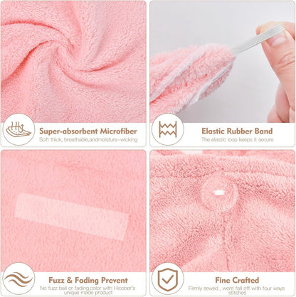 3-pack hair towels - Anti-frizz hair dryer wraps for curly hair - Fast-drying head towel accessories for women, teenagers, and children - Ideal as a Christmas gift and as a gift for mothers