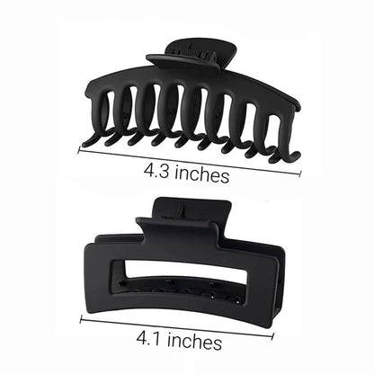 8 Pieces Rectangular Hair Grips 4.3 Inch - Anti-Slip - For Thick & Thin Hair