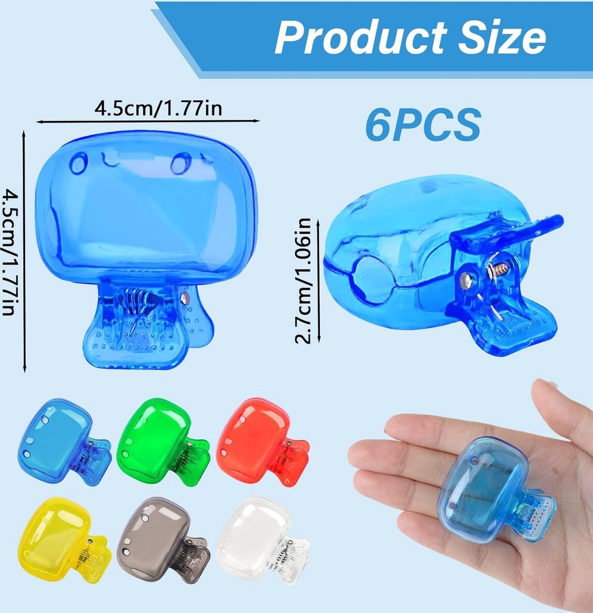 Electric Toothbrush Protective Cap - 6 Pieces - Toothbrush Holder - Protective Cover for Toothbrush Heads - Toothbrush Head Cover Cap - Compatible with Manual and Electric Toothbrushes - Travel Accessories