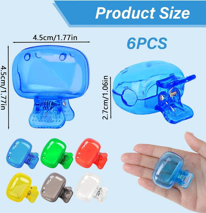 Electric Toothbrush Protective Cap - 6 Pieces - Toothbrush Holder - Protective Cover for Toothbrush Heads - Toothbrush Head Cover Cap - Compatible with Manual and Electric Toothbrushes - Travel Accessories