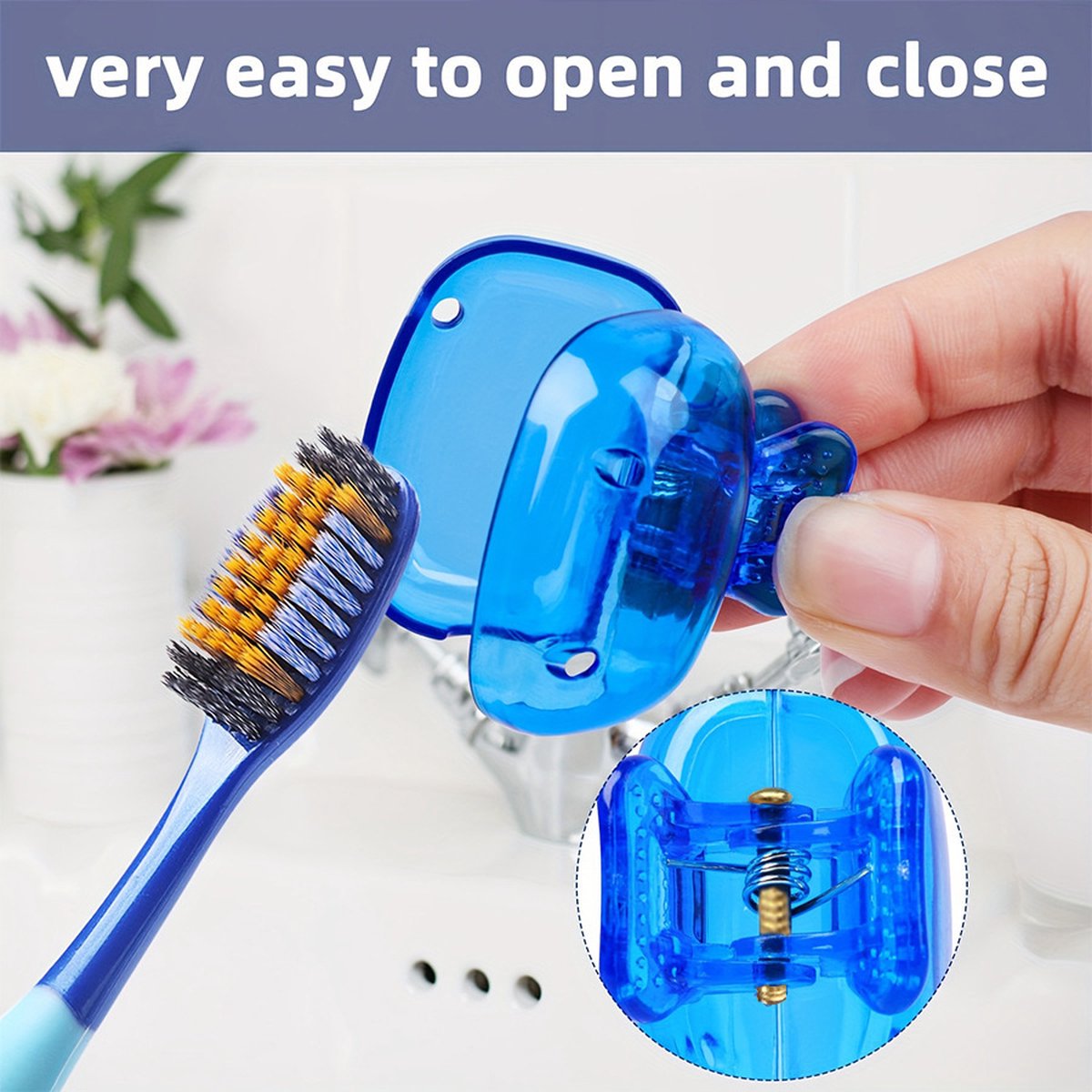 Electric Toothbrush Protective Cap - 6 Pieces - Toothbrush Holder - Protective Cover for Toothbrush Heads - Toothbrush Head Cover Cap - Compatible with Manual and Electric Toothbrushes - Travel Accessories
