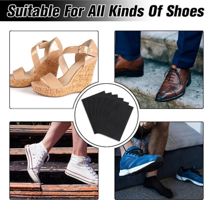 Anti-Slip Shoe Stickers - 10 Pieces - Rubber Shoe Sole - High Heel Grip Stickers - 15x10 Cm - Anti-Slip Shoe Sole Pads - Shoe Repair - Easy to Apply - Cut to Size - Black