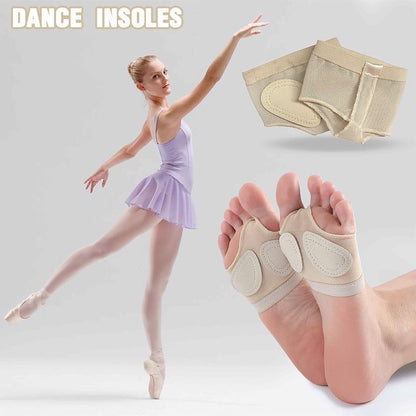 Forefoot Cushion - Heel Insoles - Anti-Slip Forefoot Insoles Heel Protection - Toe Protector Cushion - Anti-Slip Sock Pads - Fit All - Shock Absorbing - Set of 4 - Beige