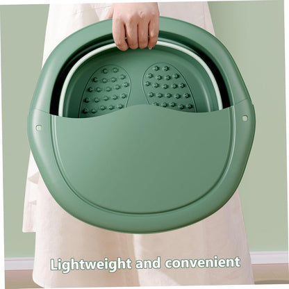 Foldable Foot Bath - Small Foot Bath - Foldable Foot Bath - Foot Bath - Foot Bath - Suitable For Foot Bath Salt And Foot Bath Products - Foot Baths With Massage Points - Relax Your Feet - Foot Baths For Better Blood Circulation - Plastic - Green