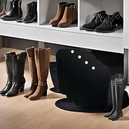 4 pieces - Boot trees - Boot Shapers - Boot filler - Boot stretcher - Stretcher - plastic boot trees for women - high boot supports - boot supports - reusable inserts - shoe care accessory - 35*28 cm - black