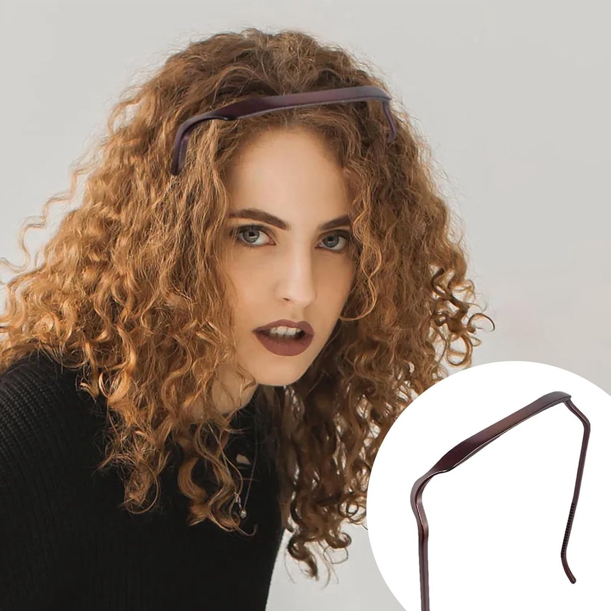 pieces - Glasses headband - Sunglasses hairband - Hairpin - square headbands - headbands for curly hair - hair clips - invisible hair rings - with square heads - hair styling fixing tool - styling accessories - for men and women