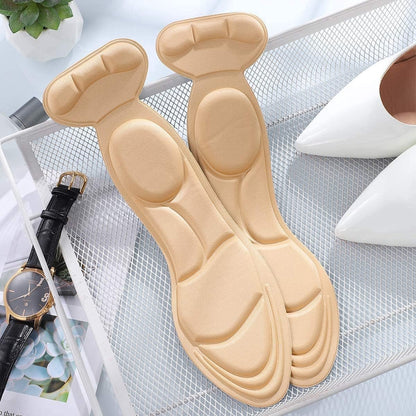 Shoe Insoles - Soft and Flexible Cushions - Heel Cushion - Anti-Friction - For high heels, loose shoes, metatarsal/arch pain, foot pain, heel pain, and bony protrusions - Heel Insoles - Women - One Size - Beige / Black / Grey