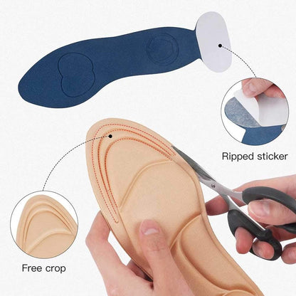 Shoe Insoles - Soft and Flexible Cushions - Heel Cushion - Anti-Friction - For high heels, loose shoes, metatarsal/arch pain, foot pain, heel pain, and bony protrusions - Heel Insoles - Women - One Size - Beige / Black / Grey