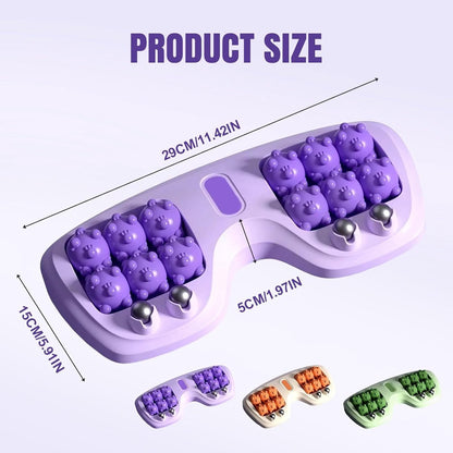 Foot massage device - Foot massage roller - Portable double foot massager roller - Massage ball - Foot massage - double foot massager roller for relieving plantar fasciitis pain and improving circulation, portable foot massager tool