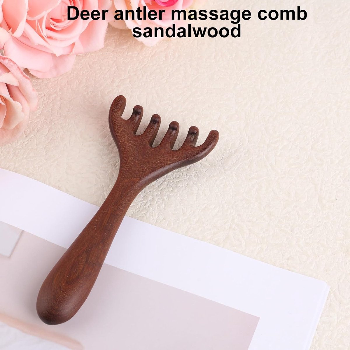 BOXOB 2pcs Wooden Head Massager, Portable Head Scratcher for Deep Relaxation Durable Wooden Comb Wooden Scalp Massager Gift for Family and Friends