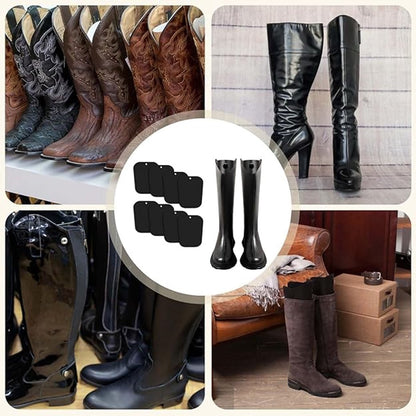 8 pieces - Boot trees - Boot Shapers - Boot filler - Boot stretcher - Stretcher - plastic boot trees for women - high boot supports - boot supports - reusable inserts - shoe care accessory - 35*28 cm - black