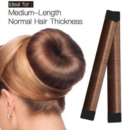 4-piece bun maker - Magic hairband - For children and women - DIY styler - Easily create a ballerina hairstyle - Create a perfect bun - Hairband - Bun - Bun maker for long hair - Four different colors
