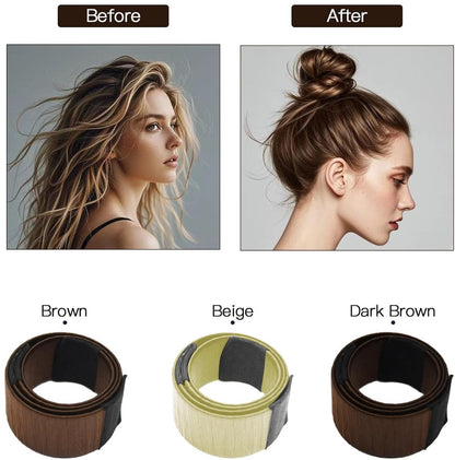 4-piece bun maker - Magic hairband - For children and women - DIY styler - Easily create a ballerina hairstyle - Create a perfect bun - Hairband - Bun - Bun maker for long hair - Four different colors