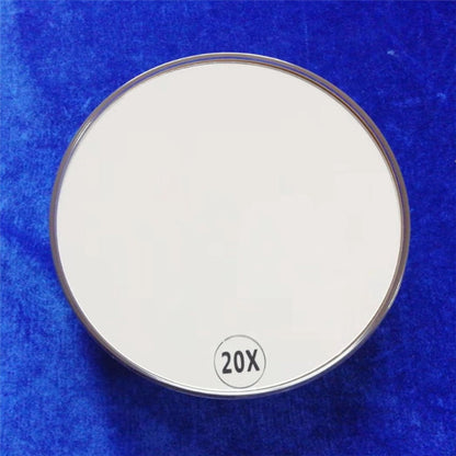 Make-up Mirror - 20x Magnification - With Suction Cup - Magnifying Mirror - Round - Portable Bathroom Shower Mirror - For Detailed Make-up and Skin Care Up Close - 150mm - White