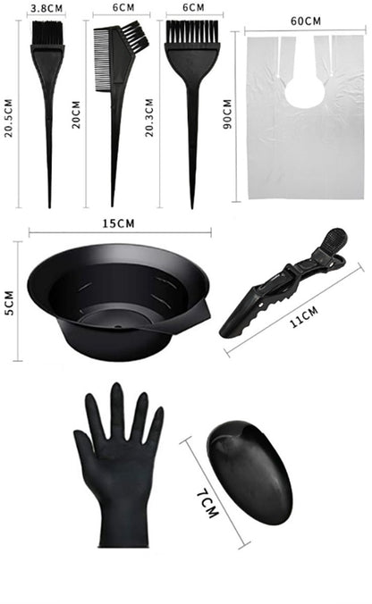 Hair Dye Set - 20-Piece - Paint Brush - Hair Dye Brushes - Brush + Tray + Gloves - Hair Dye Supplies - Hair Dye Starter Kit - Hairdressing Products - Hairdressing Accessories