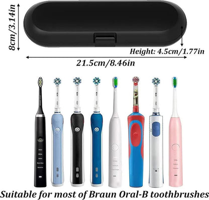 Electric Toothbrush Case – Dual-Pack Travel Holder for Braun, Compatible with Oral-B