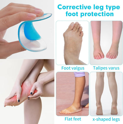 Orthopedic Gel Insoles 3 Pairs for Arch Support Plantar Fasciitis Silicone Shoe Inserts