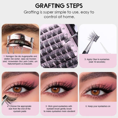 DIY Eyelash Extension Individual Cluster False Eyelashes