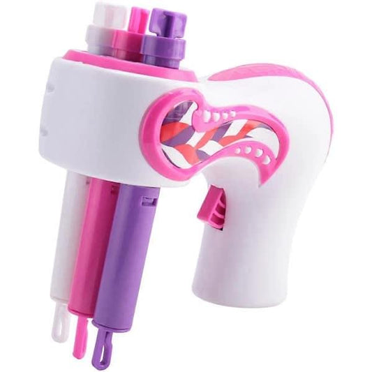 Automatic hair braiding machine with pink and purple parts