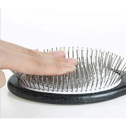 Metal Spike Paddle Brush for Women Men Children Hair Detangling Massage Anti-Static All Hair Types