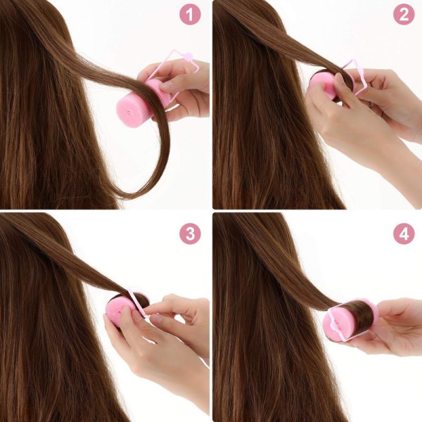 Large Hair Rollers Soft Foam 3.6cm for Styling, Pack of 24