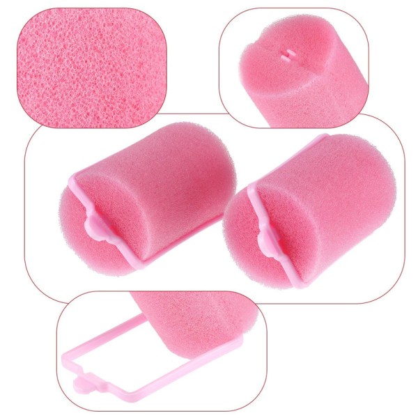 Large Hair Rollers Soft Foam 3.6cm for Styling, Pack of 24