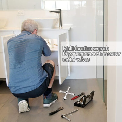 Universal Electrical Cabinet Wrench 4-in-1 for Elevators and Valves Multifunctional Tool