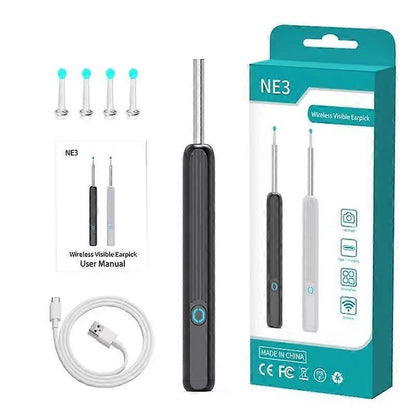 Wireless Smart Visual Ear Cleaner Usb WiFi Otoscope TW1 Ear Wax Removal Tool Set with Camera Ear Endoscope HD 1080P for iPhone iPad Android [db]