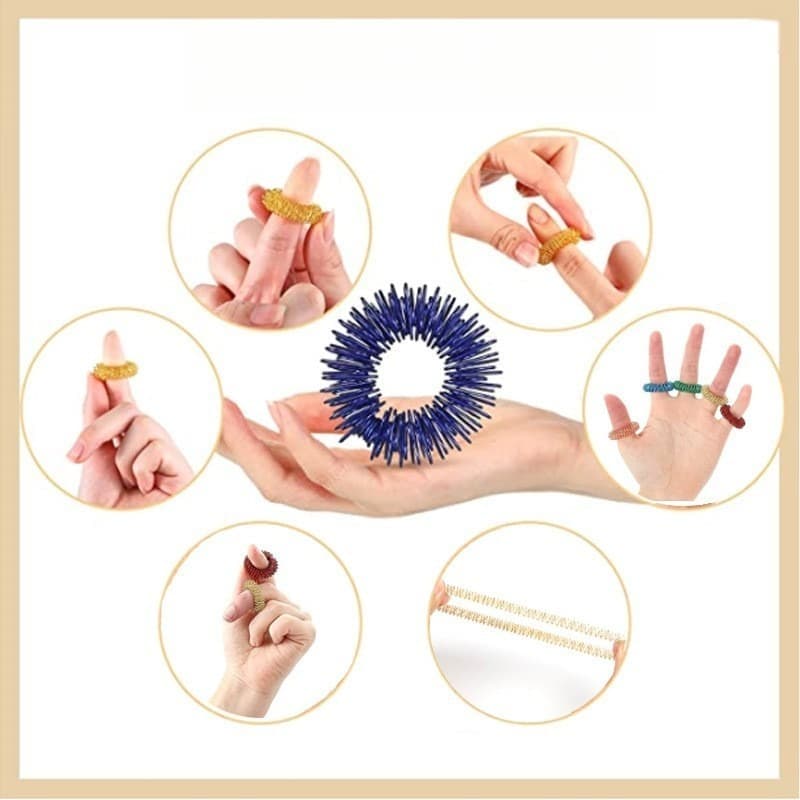 Fidget Stress Ring Sensory Toys for Anxiety and ADHD - 14 Pack Stress Rings