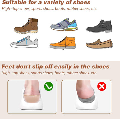 Heel Lifts, Gel Shoe Lifts for Uneven Legs 0.47 Inch Heel Lifts for Leg Length Discrepancy Soft Height Increase Insoles Shoe Lifts for Women Men, Comfort Half Foot Pads for Heel Pain