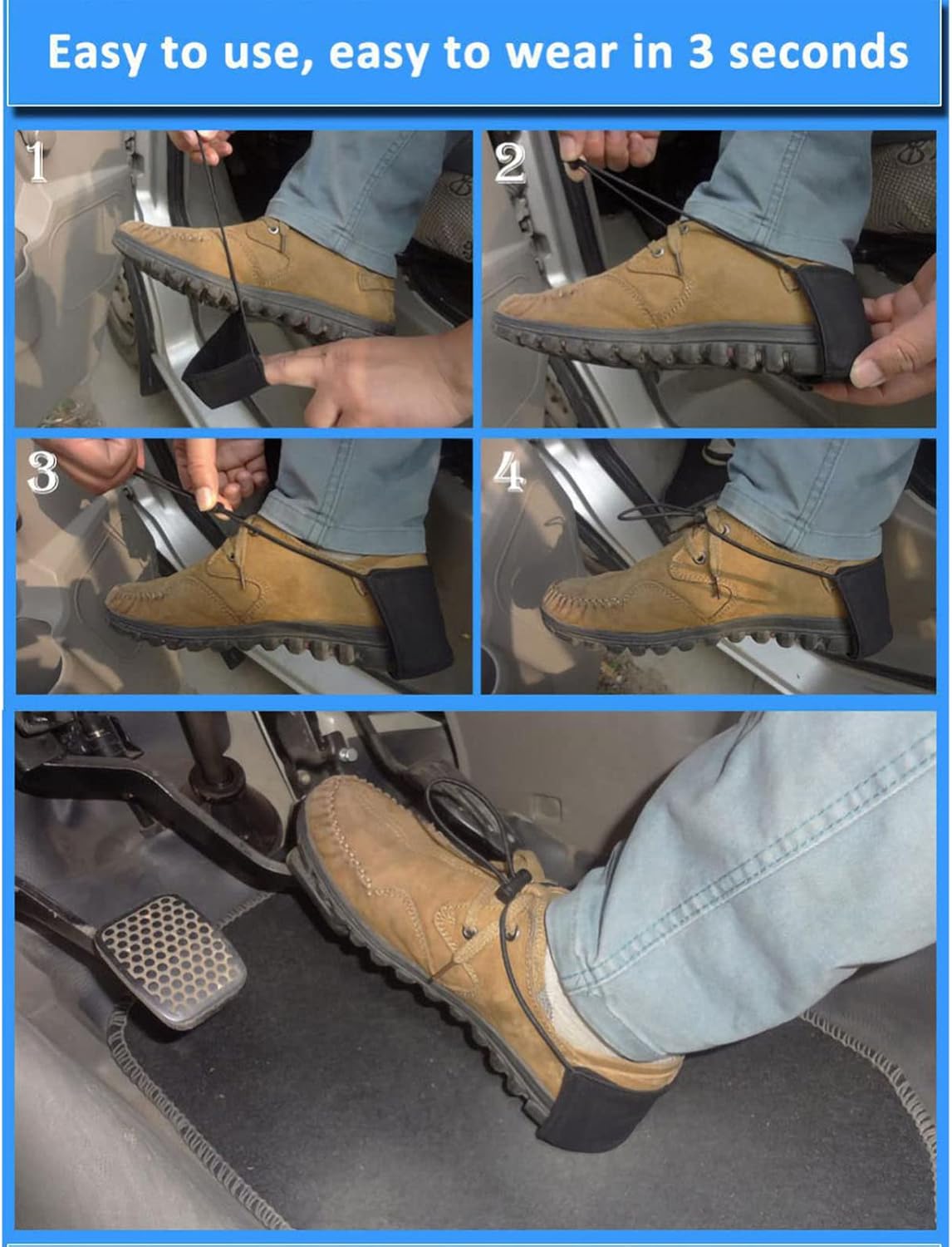 2Pcs Driving Shoe Heel Covers, Driver Heel Protector Pad Flat Shoe External Guard Cushion for Heel Protection