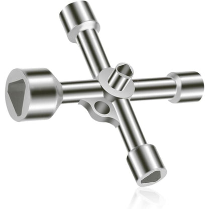 4-way triangle wrench 5 sizes Inner diameter 7mm/10mm/12mm/13mm/18mm Universal wrench for electrical cabinets, gas, water, electricity meters, cabinets