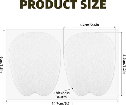 6 Double Felt Tongue Pads - Tongue Pads - Soft, Sticky Insoles - Adjustable, Unisex, Non-Slip Tongue Pads - Suitable for Loose Footwear (White)