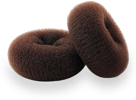 Brown medium loop scrunchie, textured donut hair band