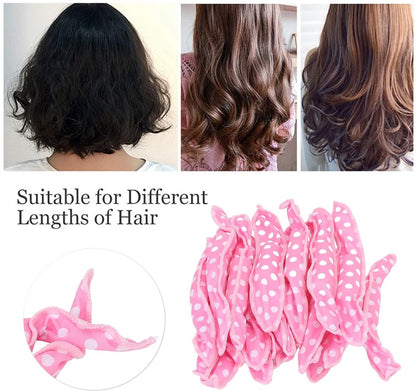 Curling Iron - 20 pieces - Curling iron with sponge - Curling iron for short hair - No heating required - Spiral curling iron - Mini curling iron - Soft and elastic sponge material - Styling tools hair - DIY hair styling tools for women