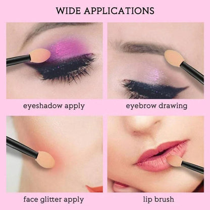 Eyeshadow Brushes - Eyeshadow Applicators - Eyeshadow Sponges - 50 pieces